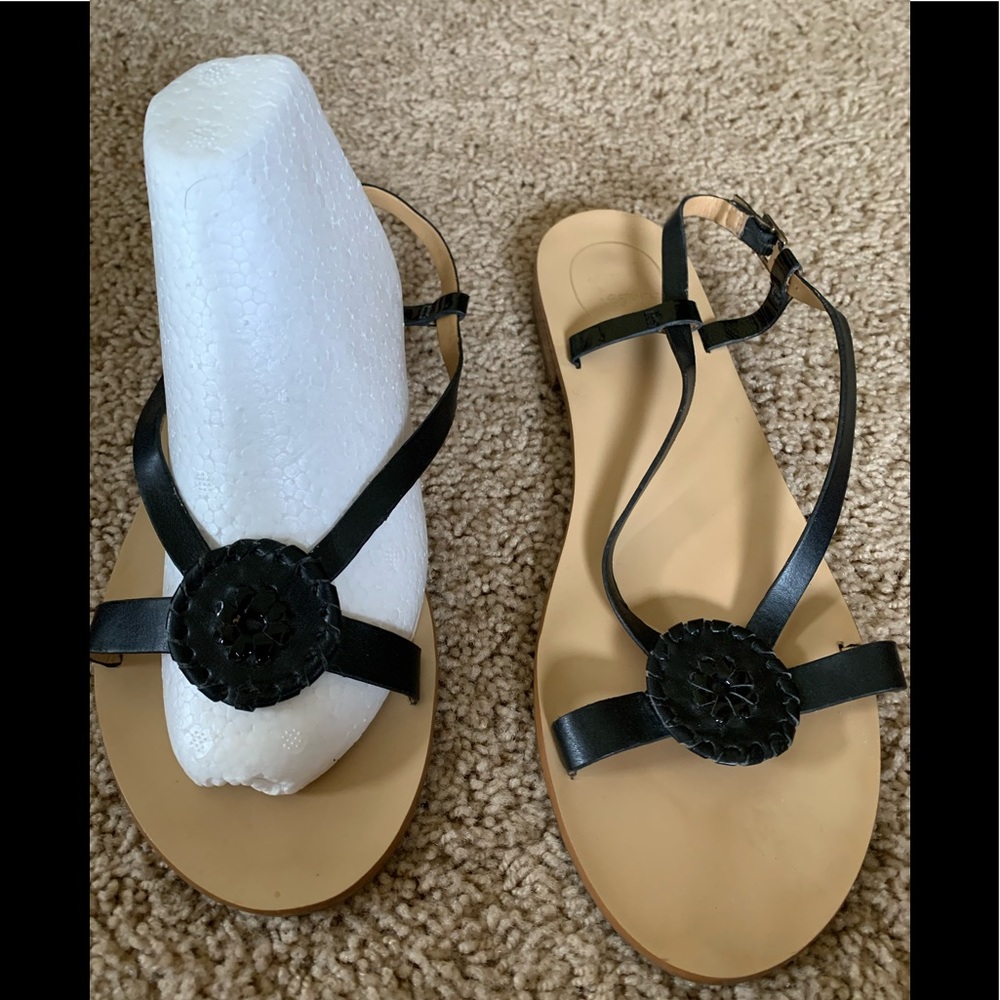 Jack Rogers Sandals Size 8.5M Excellent Black